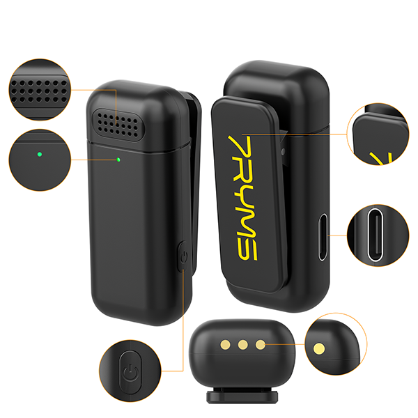 Бездротова мікрофонна радіосистема 7ryms Rimo S1 UC Type C з двома мікрофонами