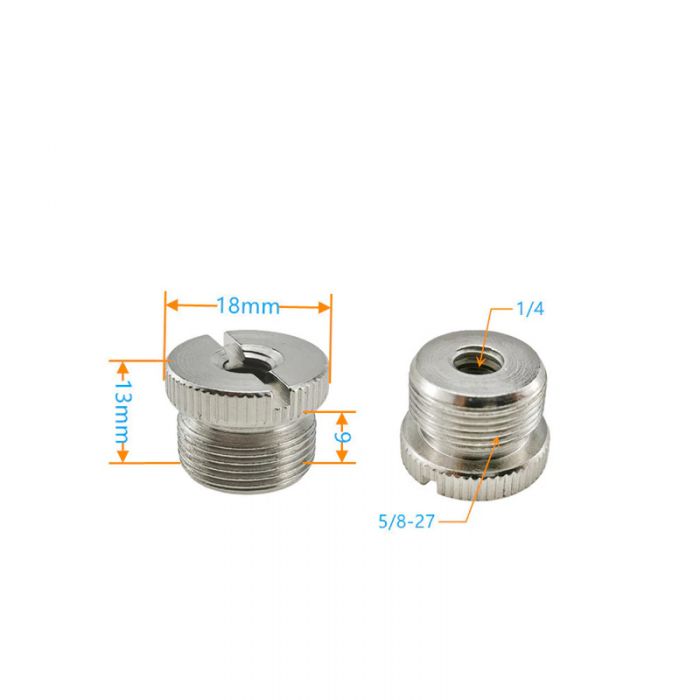 Перехідник DSLR F14-M5827 для мікрофона 1/4 на 5/8 дюйма (з 1/4 дюйма на 5/8 27 витків на дюйм)