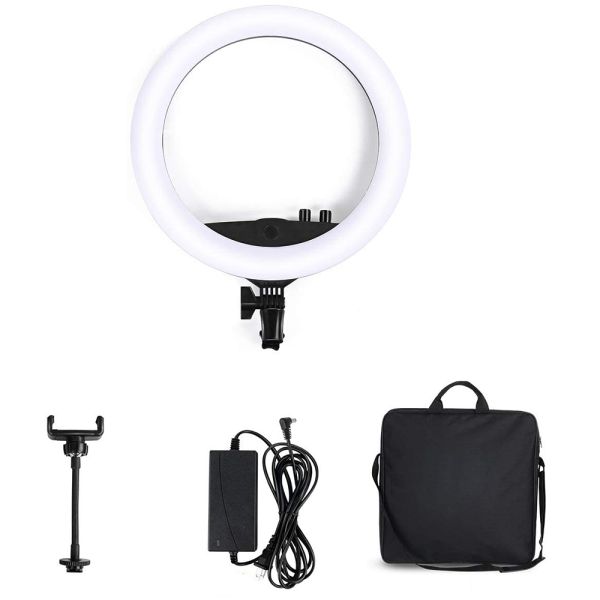 Кольцевой осветитель Mcoplus SY-D240C II 3200-5500K Bi-Color с блоком питания