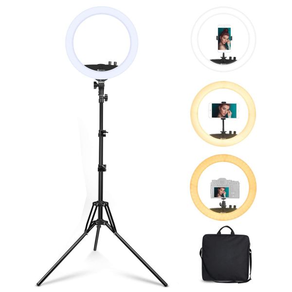 Кольцевой осветитель Mcoplus SY-D240C II 3200-5500K Bi-Color с блоком питания