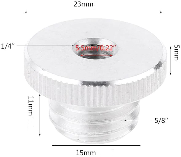Переходник DSLR A145811 с 1/4 на 5/8 дюйма для лазерных уровней и нивелиров