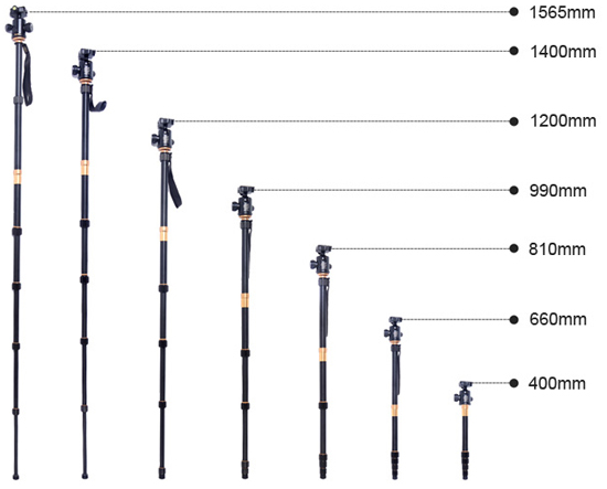 высота монопода штатива Q666