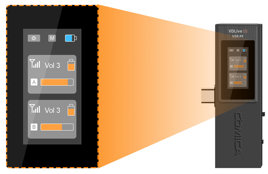 Екран приймача Comica VDLive 10 USB